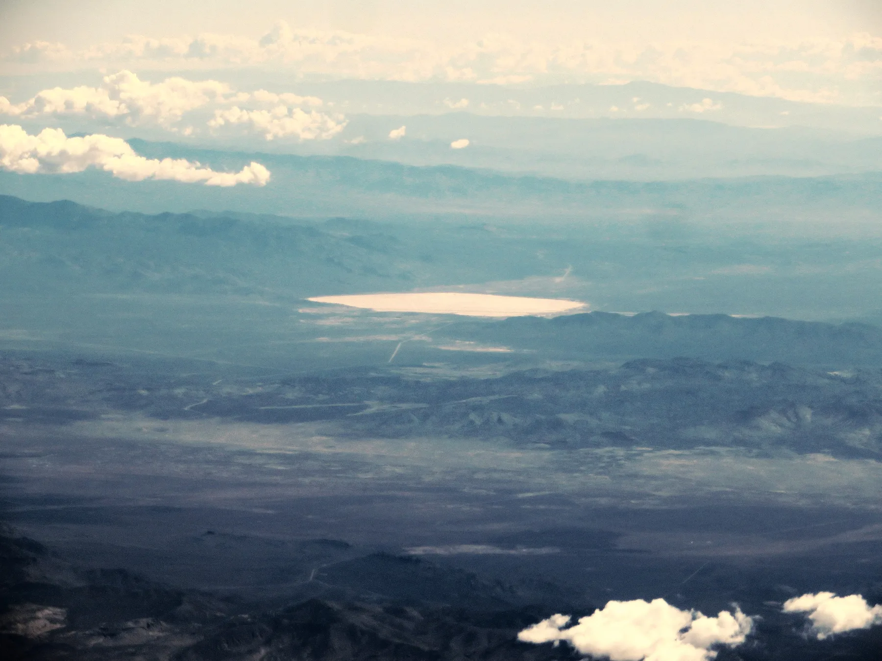 The Groom Lake airfield (Area 51) seen from the air, Nevada