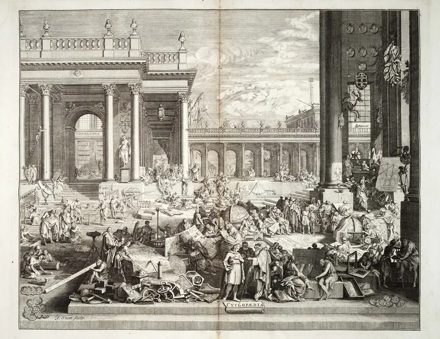 Ephraim Chambers, Cyclopaedia: Frontispiece, preview image