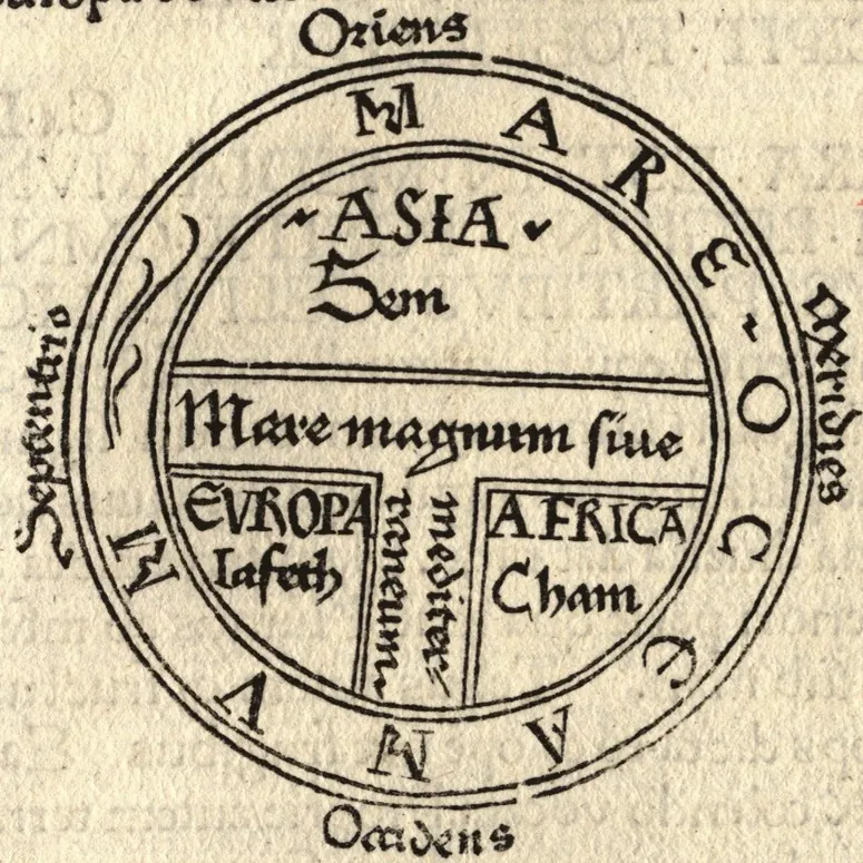 Isidore of Seville, Etymologies: The T-O map, 1472, preview image